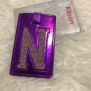 Kitson “N” luggage tag